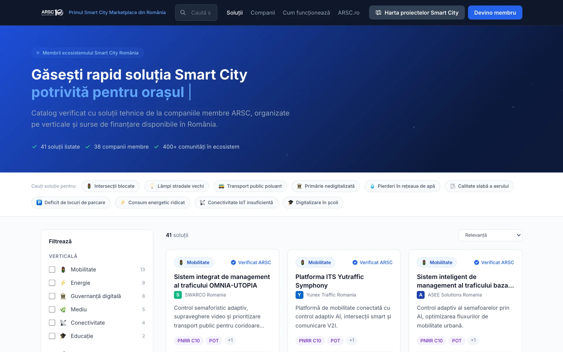 Smart City Marketplace - marketplace.arsc.ro